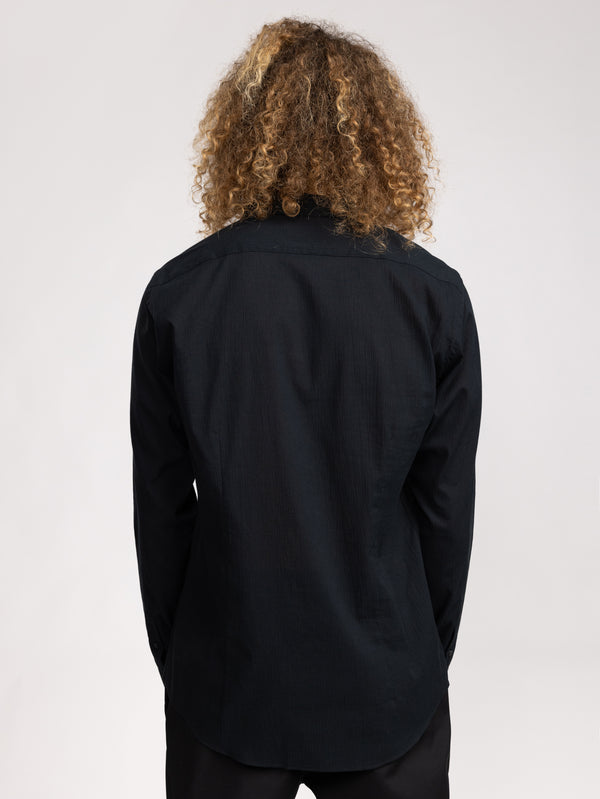 FASHION BUTTONED SHIRT Black / XXL