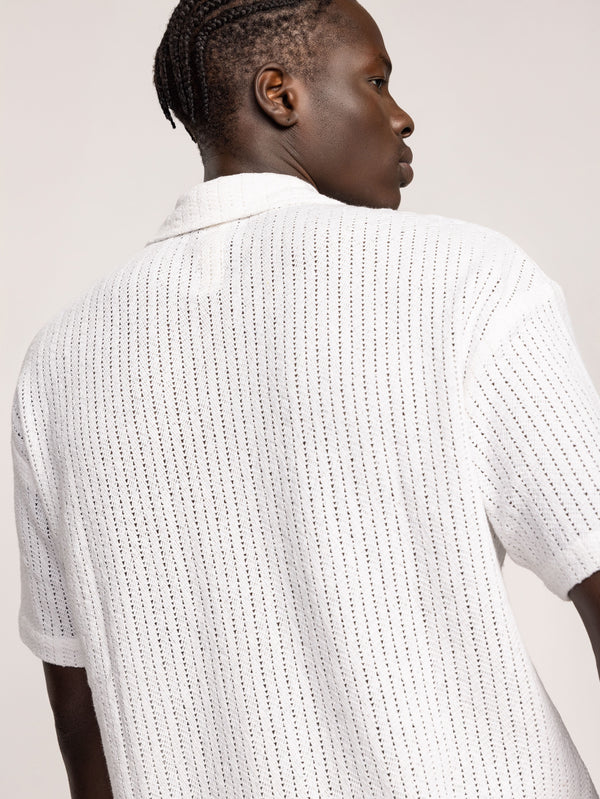 SHORT BUTTONED SHIRT Cream / XXL