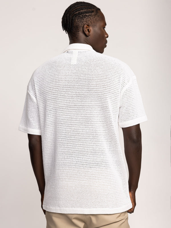SHORT BUTTONED SHIRT Cream / XXL