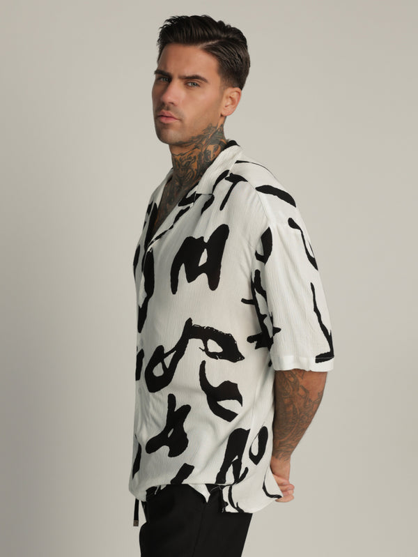 SHORT BUTTONED SHIRT White / XXL