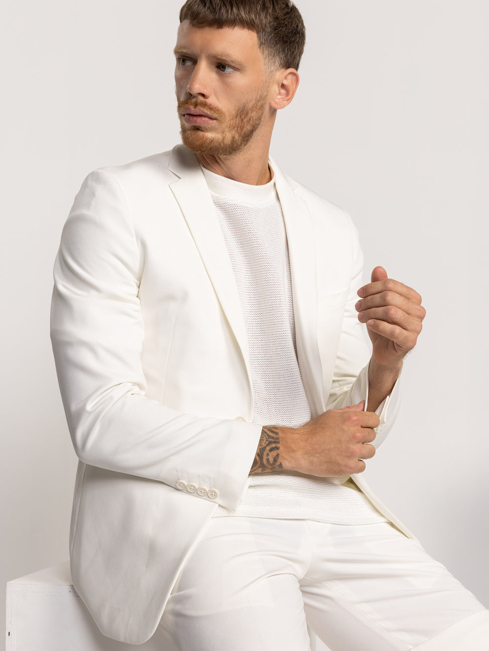 FASHION SUIT JACKET White / XXL
