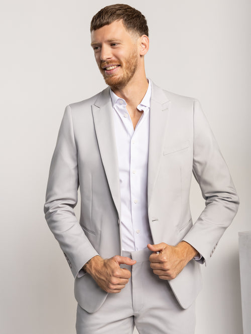 FASHION SUIT JACKET Light Gray / XXS