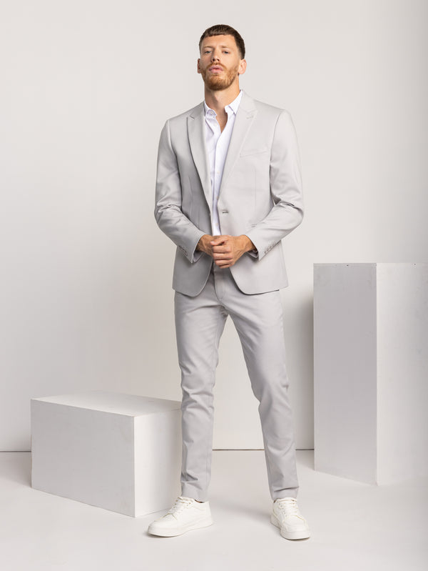 FASHION SUIT JACKET Light Gray / XXS
