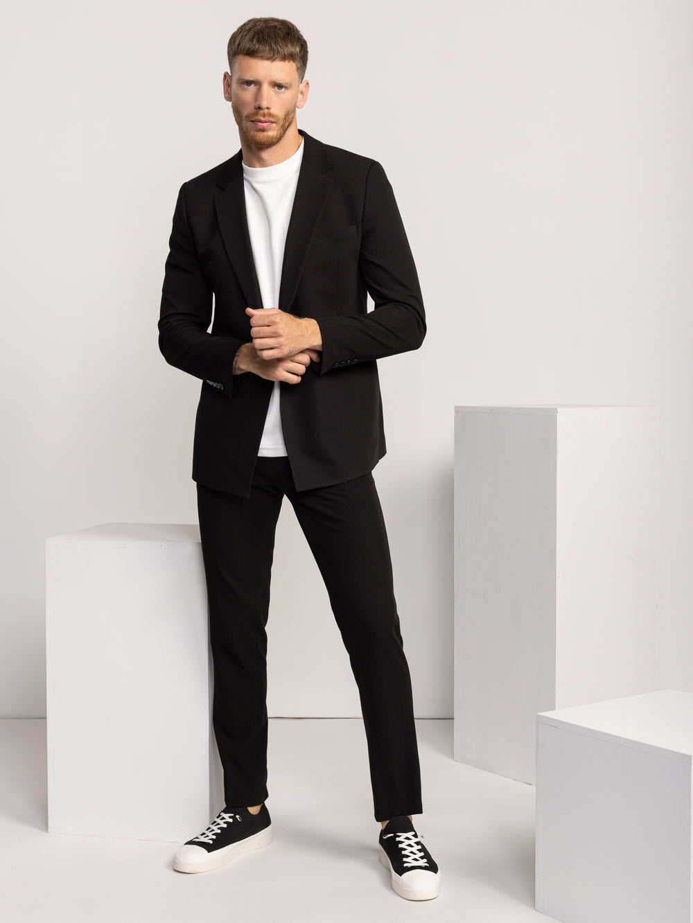FASHION SUIT JACKET Black / XXL