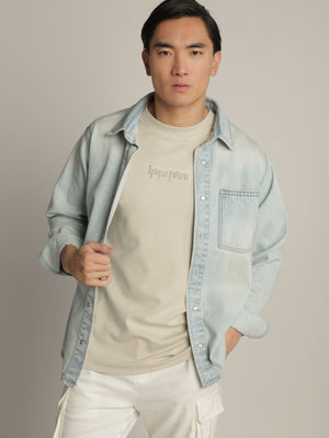 OVER SHIRT JACKET Light Blue / XXL