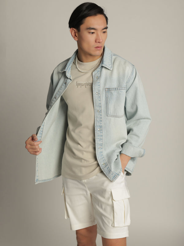 OVER SHIRT JACKET Light Blue / XXL