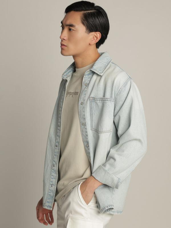OVER SHIRT JACKET Light Blue / XXL