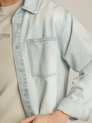 OVER SHIRT JACKET Light Blue / XXL