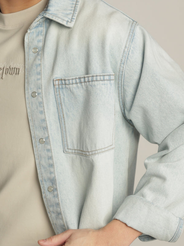 OVER SHIRT JACKET Light Blue / XXL