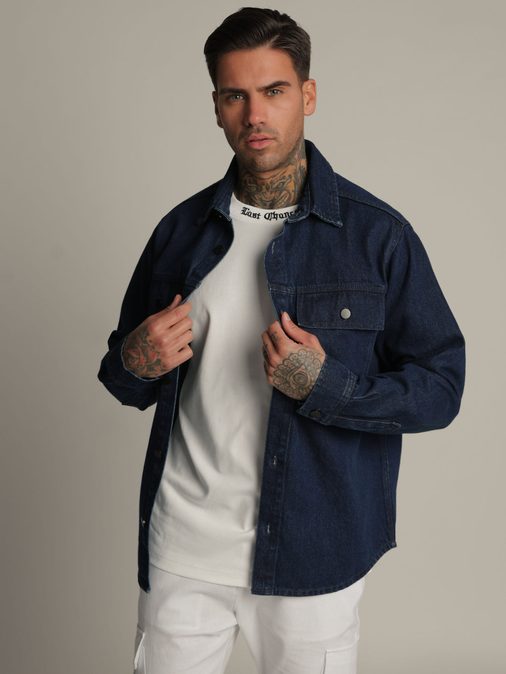 OVER SHIRT JACKET Blue / XXL