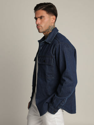 OVER SHIRT JACKET Blue / XXL