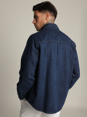 OVER SHIRT JACKET Blue / XXL