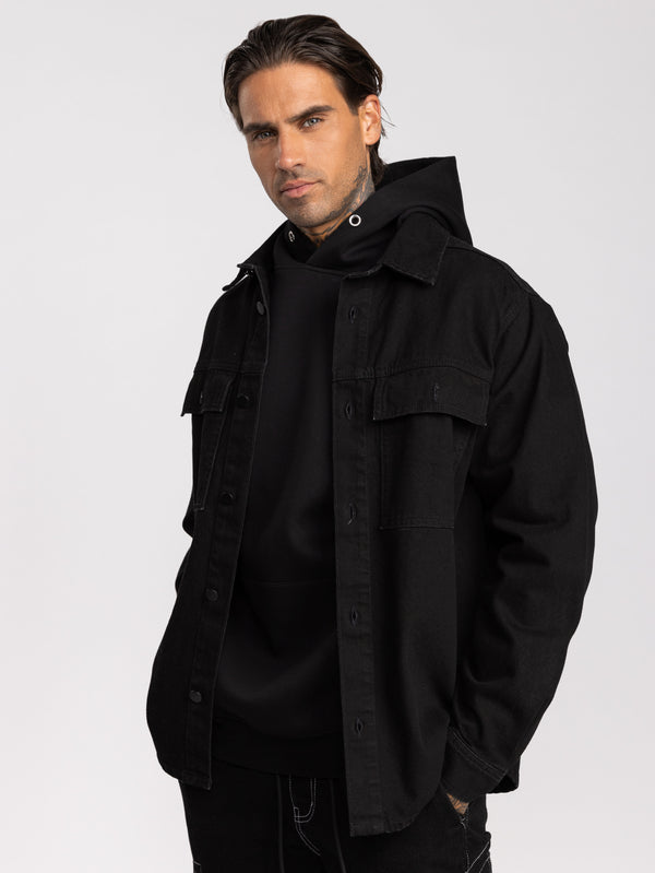 OVER SHIRT JACKET Black / XXL