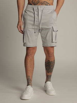CARGO WOVEN BERMUDA Light Gray / 48