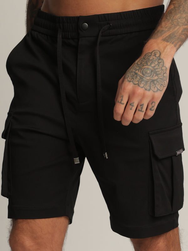 CARGO WOVEN BERMUDA Black / 48