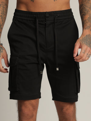 CARGO WOVEN BERMUDA Black / 48
