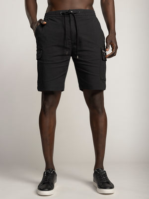 CARGO WOVEN BERMUDA Black / 48