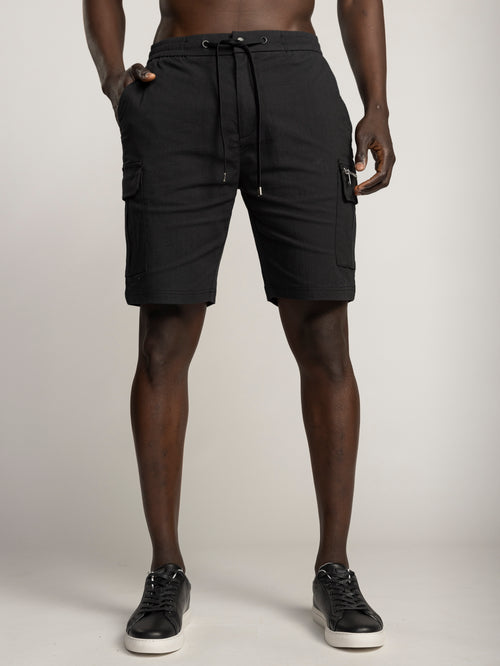 CARGO WOVEN BERMUDA Black / 48