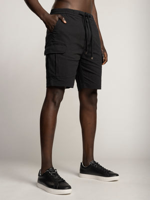 CARGO WOVEN BERMUDA Black / 48