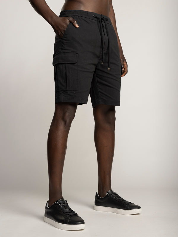 CARGO WOVEN BERMUDA Black / 48