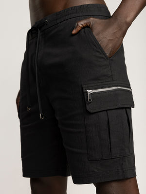 CARGO WOVEN BERMUDA Black / 48