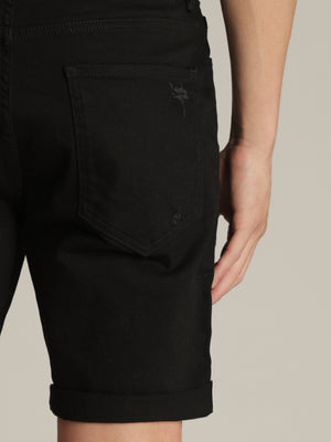 BASIC JEANS BERMUDA Black / 48