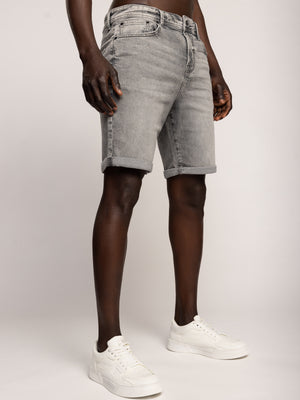 BASIC JEANS BERMUDA Light Gray / 48