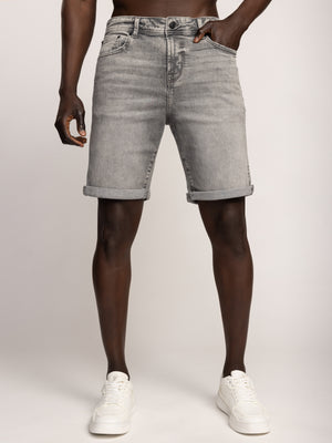 BASIC JEANS BERMUDA Light Gray / 48