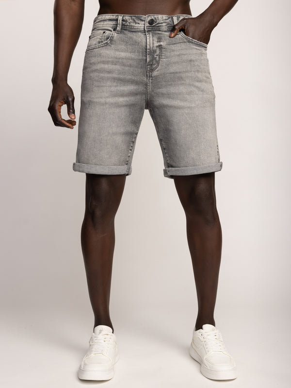 BASIC JEANS BERMUDA Light Gray / 48