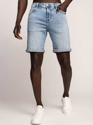 BASIC JEANS BERMUDA Light Blue / 48