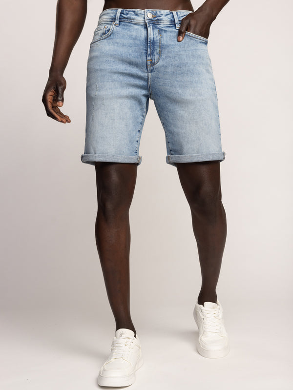 BASIC JEANS BERMUDA Light Blue / 48