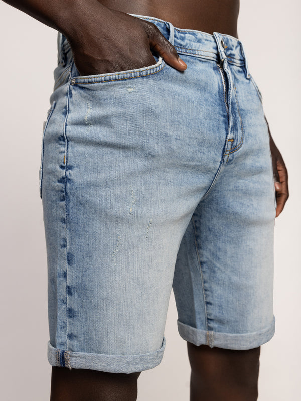 BASIC JEANS BERMUDA Light Blue / 48