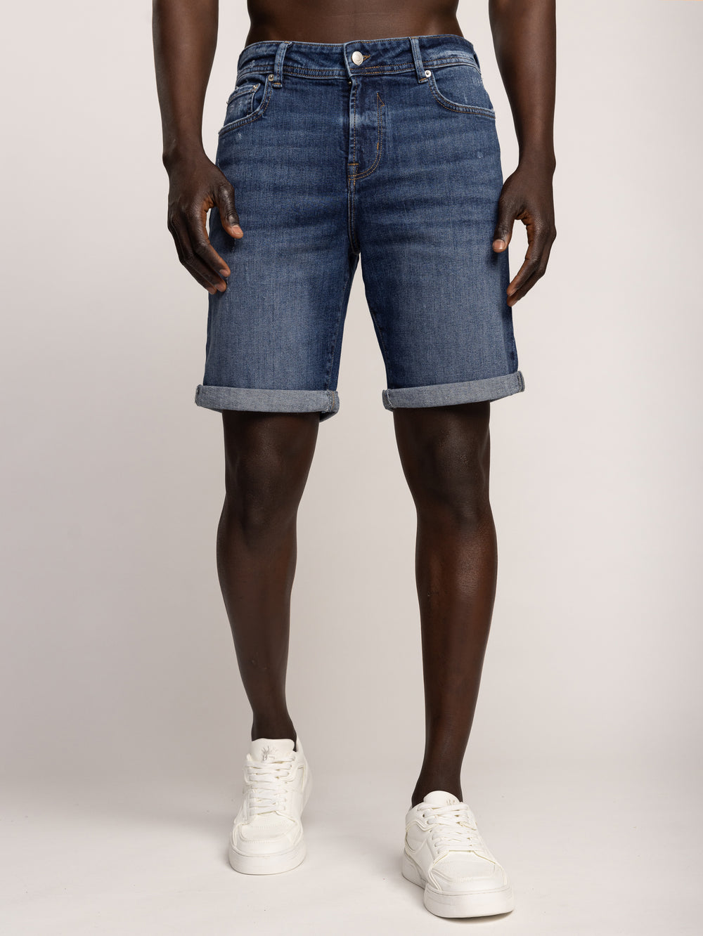 BASIC JEANS BERMUDA Light Gray / 48