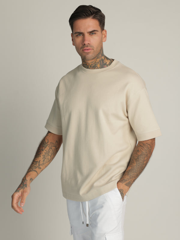 FASHION BASIC T-SHIRT Stone / XXS