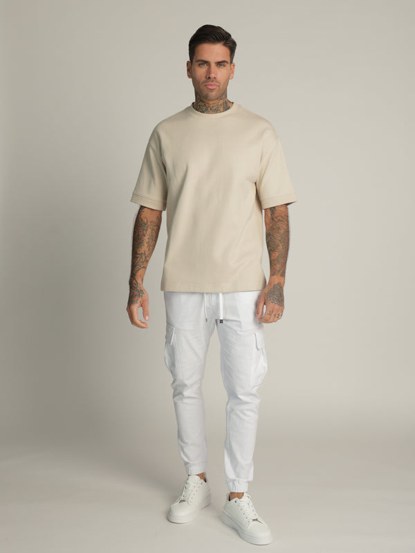 FASHION BASIC T-SHIRT Stone / XXS