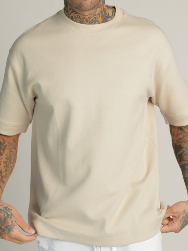 FASHION BASIC T-SHIRT Stone / XXS