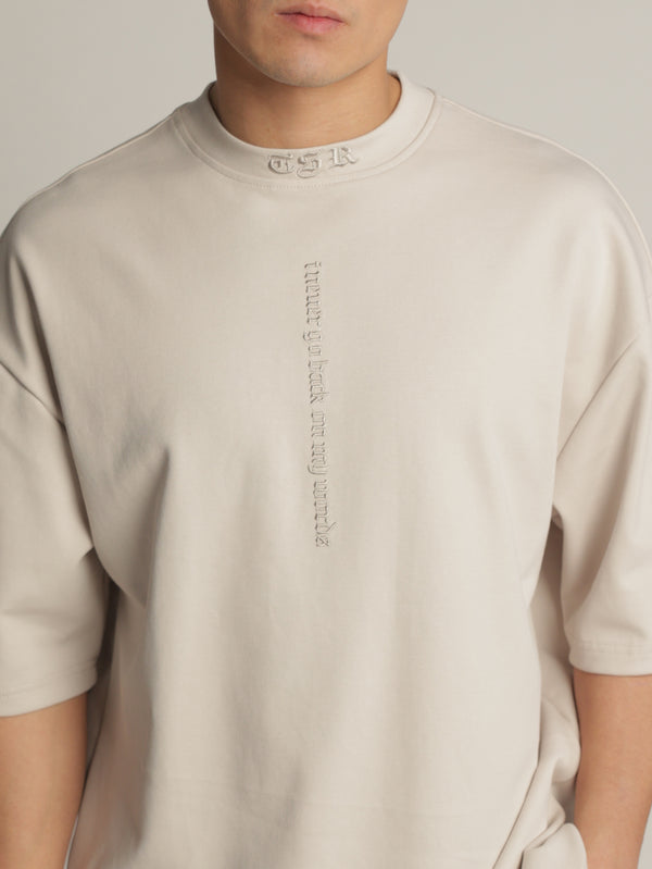 FASHION BASIC T-SHIRT Stone / XXS