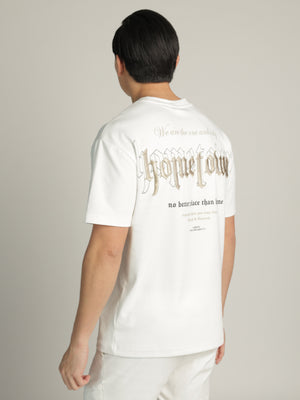 T-SHIRT OVER SIZE Cream / XXS