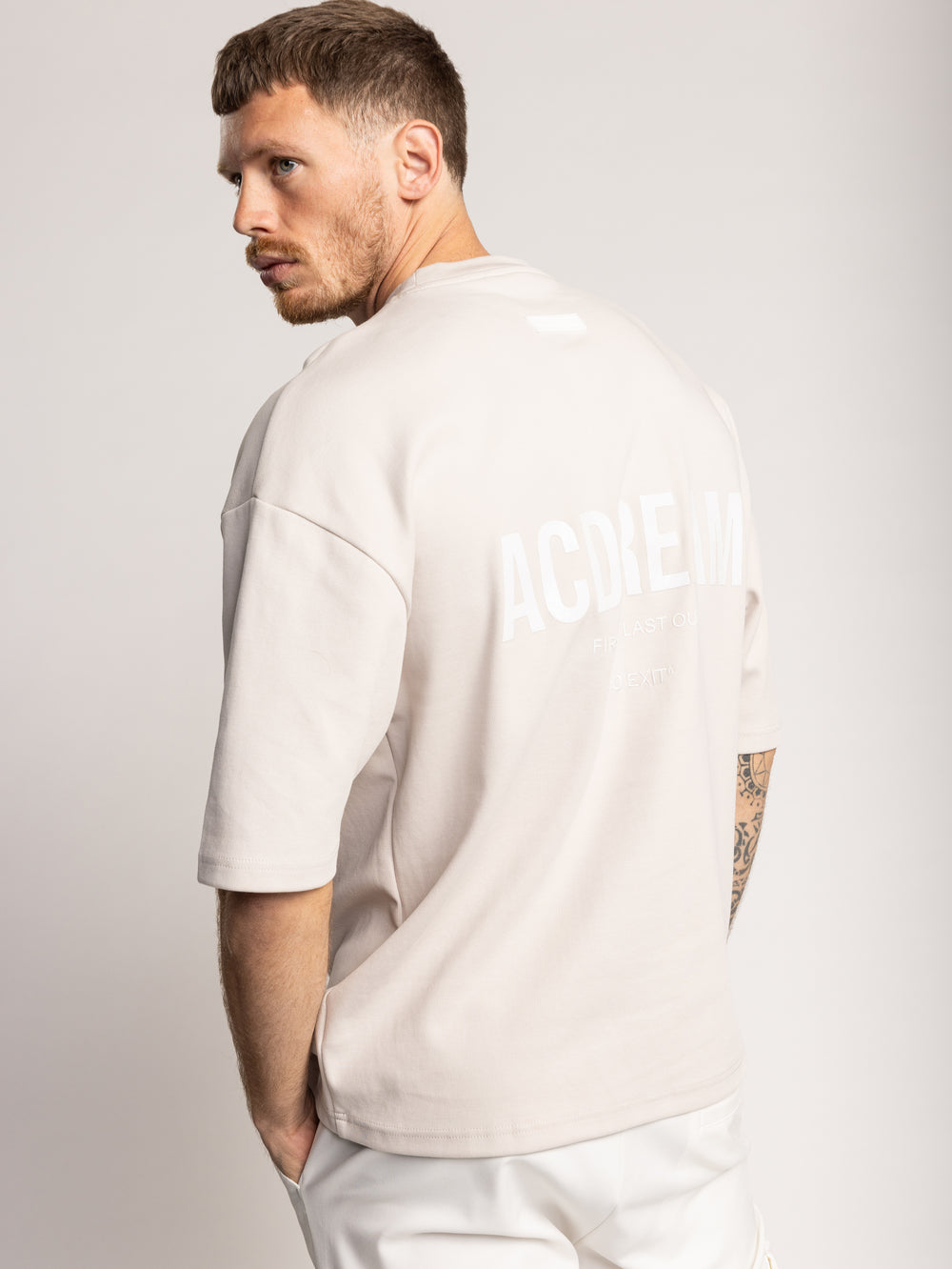 T-SHIRT OVER SIZE Stone / XXS