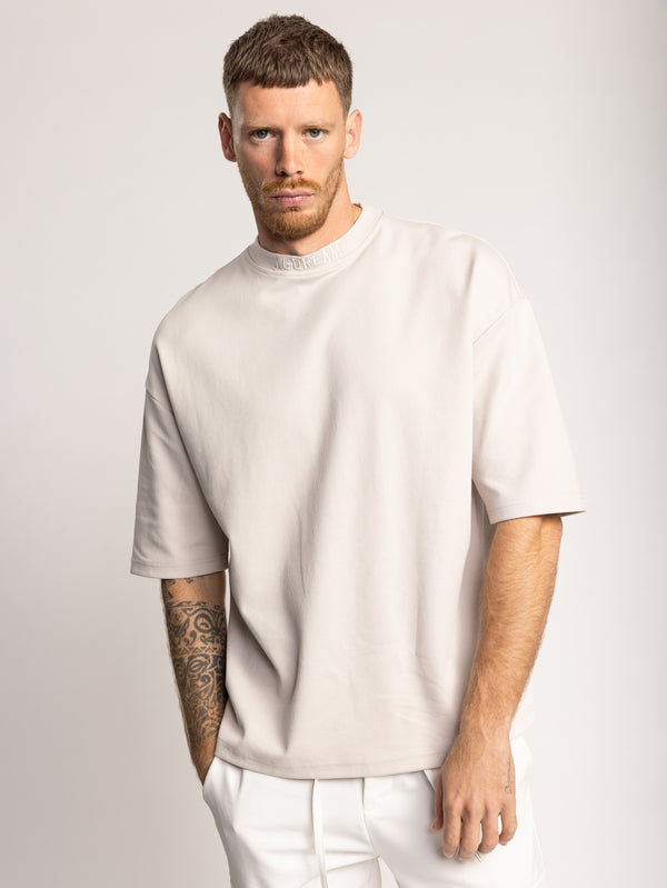 T-SHIRT OVER SIZE Stone / XXS