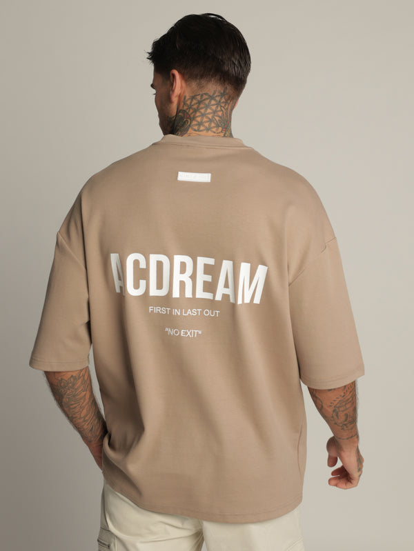 T-SHIRT OVER SIZE Coffee / XXS