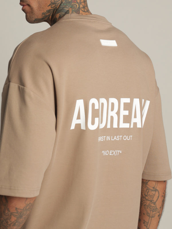 T-SHIRT OVER SIZE Coffee / XXS