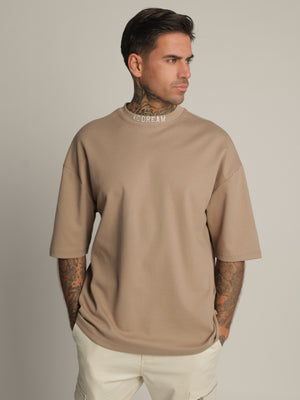 T-SHIRT OVER SIZE Coffee / XXS