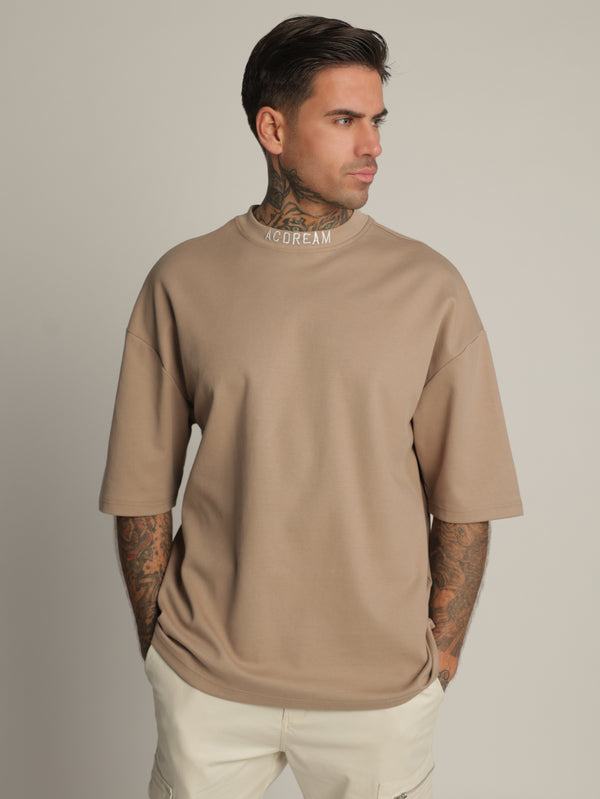 T-SHIRT OVER SIZE Coffee / XXS