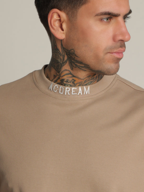 T-SHIRT OVER SIZE Coffee / XXS