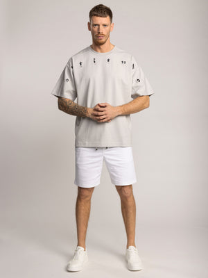 T-SHIRT OVER SIZE Light Gray / XXS