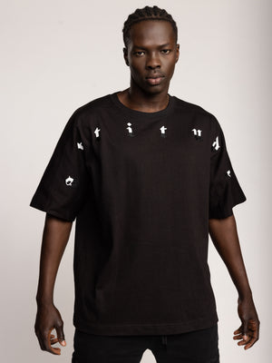 T-SHIRT OVER SIZE Black / XXS