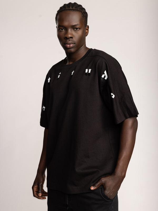 T-SHIRT OVER SIZE Black / XXS