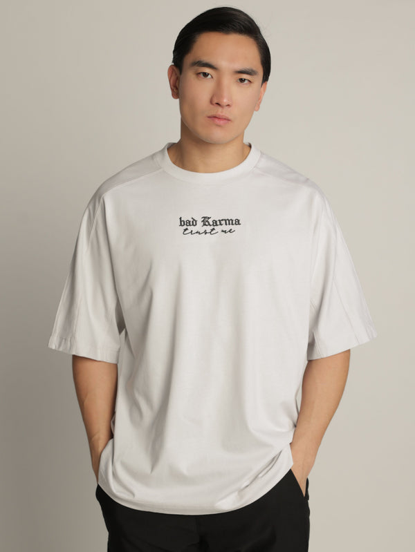 T-SHIRT OVER SIZE Light Gray / XXS