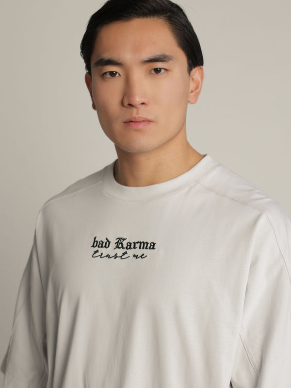 T-SHIRT OVER SIZE Light Gray / XXS